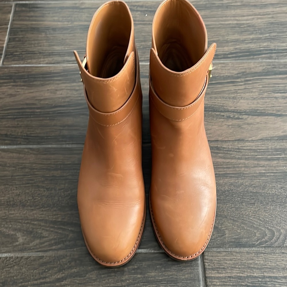 Tory Burch Tan Leather Ankle Boots Booties size 8M